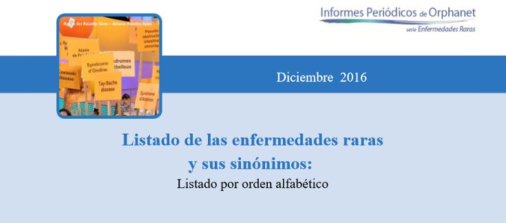 Orphanet publica su listado actualizado de enfermedades raras | CIBERER
