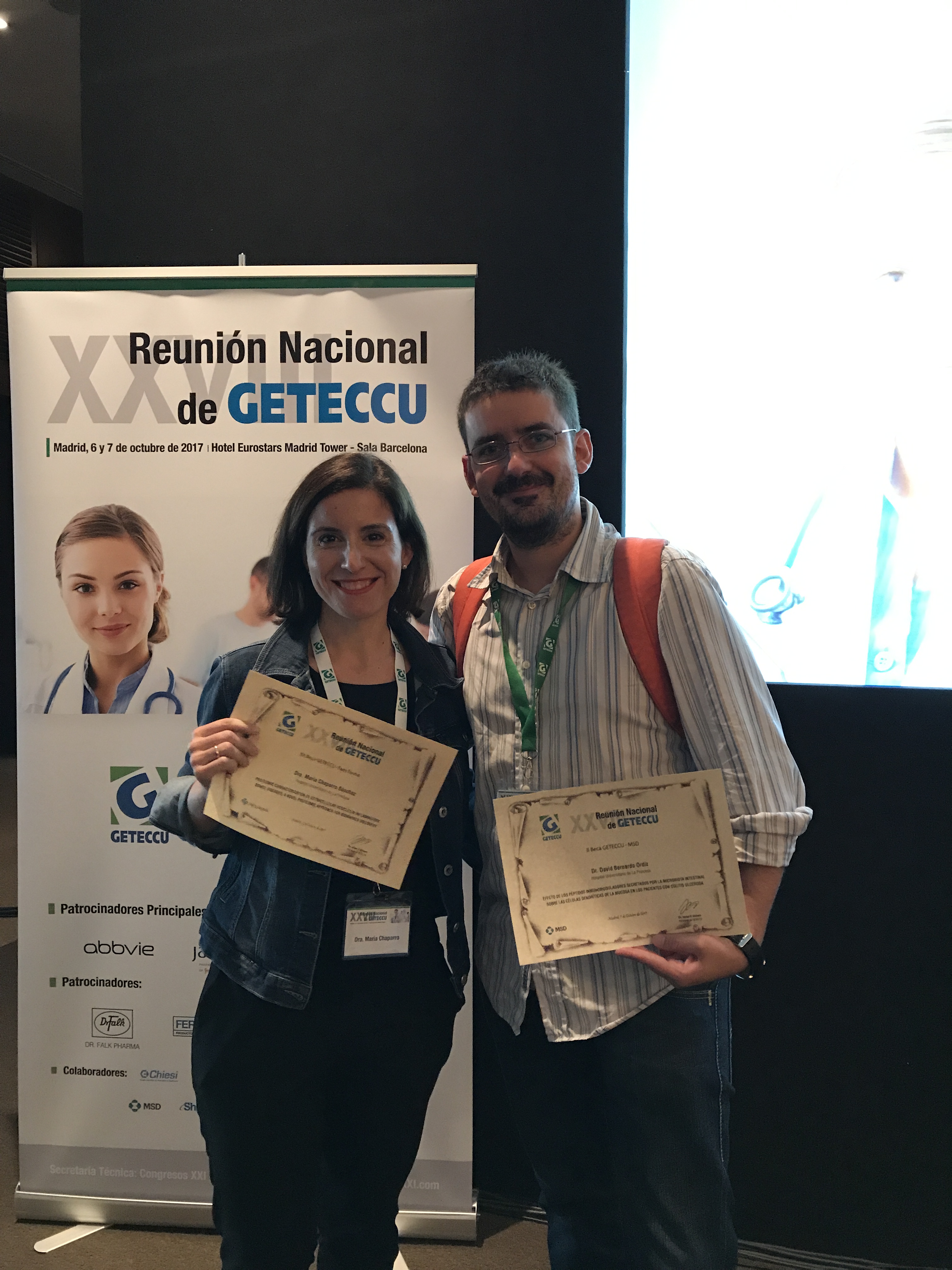 David Bernardo y María Chaparro, galardonados por GETECCU